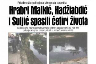 Dnevni avaz: Prisebnošću policajaca izbjegnuta tragedija