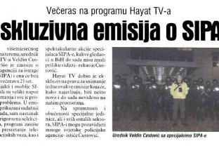 DNEVNI AVAZ: Hayat TV Exclusive Programme on SIPA
