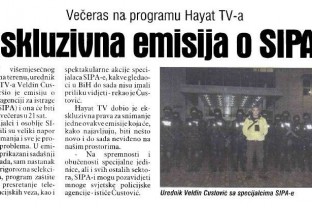 DNEVNI AVAZ:  Ekskluzivna emisija o SIPA-i na Hayat TV